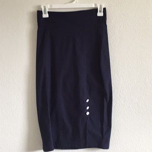 Navy pencil skirt